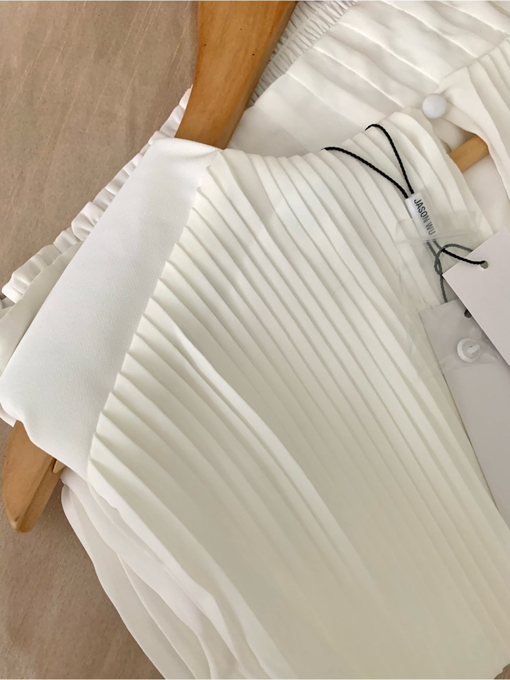 NWT Jason Wu White Pleated Sleeveless Crop Top - Picture 8 of 12